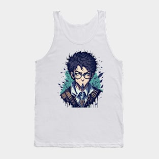 Steampunk Nerd: A Magical Anime Adventure Tank Top